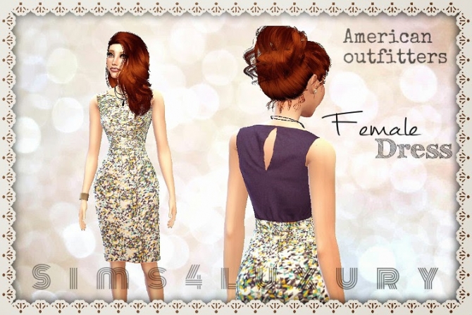 Sims 4 American Outfitters dress at Sims4 Luxury
