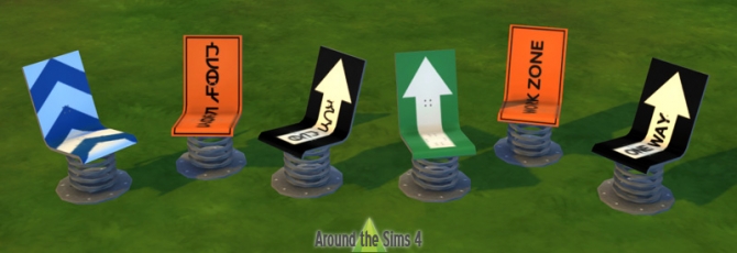 Sims 4 Road Sign outdoor furniture at Around the Sims 4