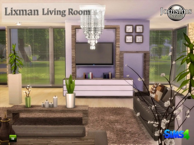 Sims 4 LIXMAN livingroom at Jomsims Creations
