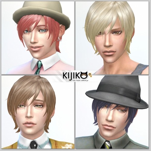 Round Bob (Male) at Kijiko » Sims 4 Updates