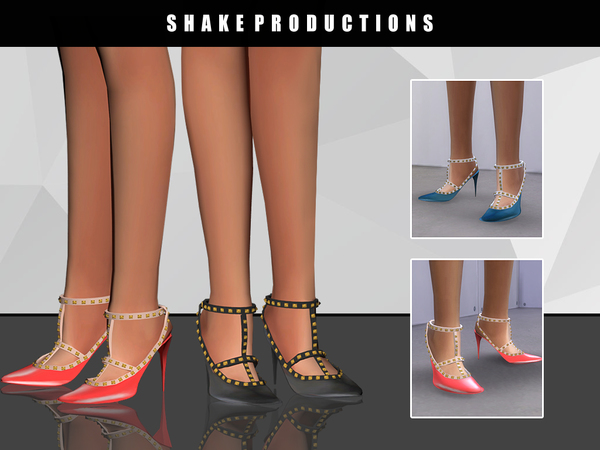 Sims 4 Spiked pumps 16 by ShakeProductions at TSR