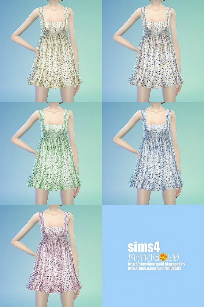 Sims 4 Sleeveless babydoll onepiece at Marigold