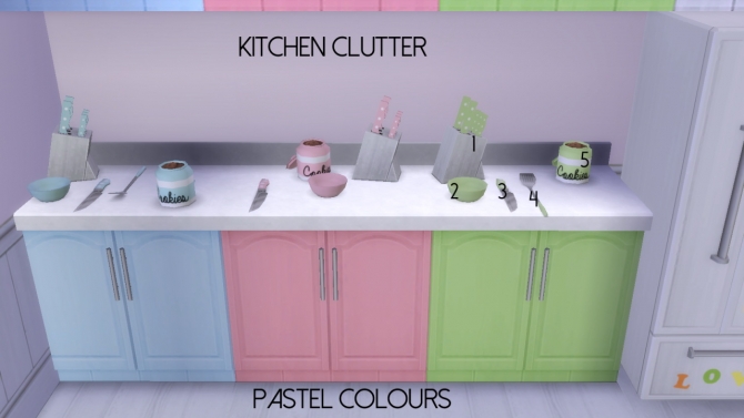 Sims 4 Pastel & Bright Kitchen at DreamCatcherSims4