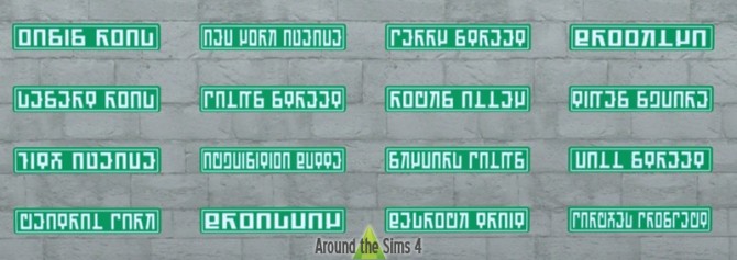 Sims 4 Street Signs english/simlish at Around the Sims 4