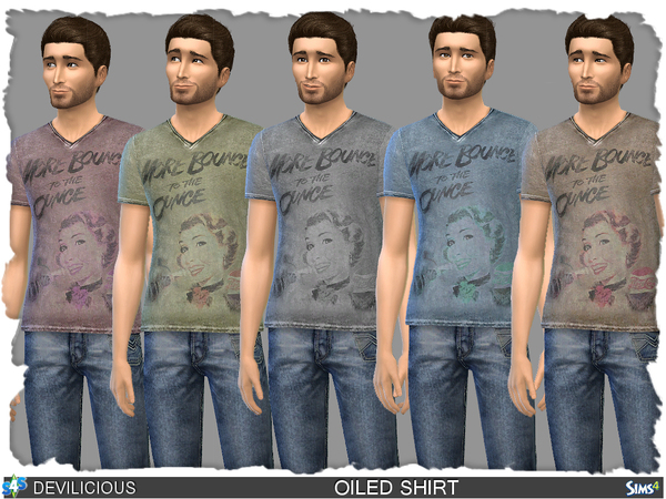 Sims 4 Printed Shirts Pack by Devilicious at TSR