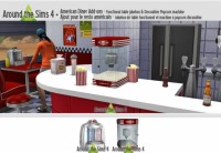 Functional jukebox & Popcorn Machine decorative at Around the Sims 4