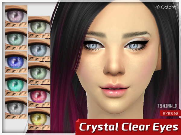 Sims 4 Crystal Clear Eyes by tsminh 3 at TSR