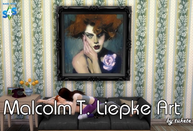 Sims 4 Malcolm T. Liepke Art at Tukete