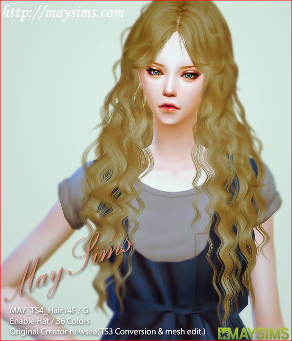 Sims 4 Hair 14G (Newsea) at May Sims