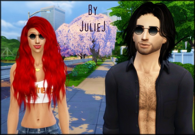 Sims 4 BobbyTH Lennon Glasses 3to4 at Julietoon – Julie J