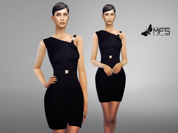 Sims 4 MFS Claire Dress by MissFortune at TSR
