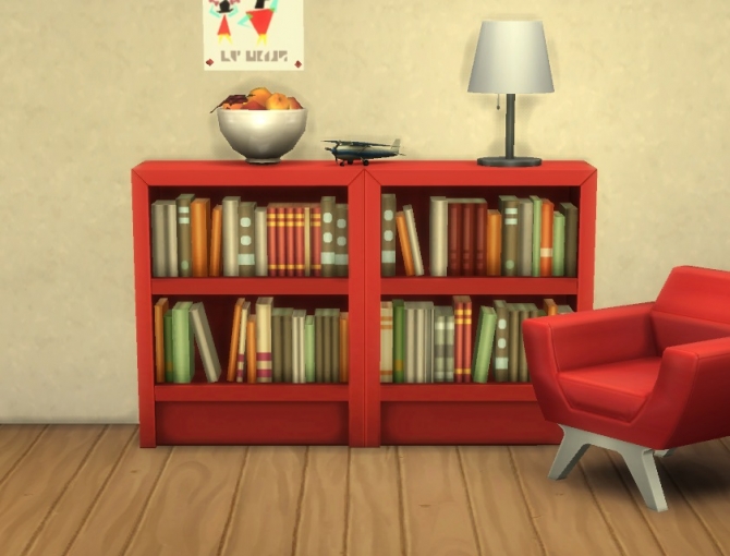 Sims 4 Bookcase recolors and lamps by plasticbox at Mod The Sims
