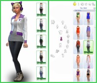6 Textured Jacket Outfits by KitOnlyHuman at Mod The Sims