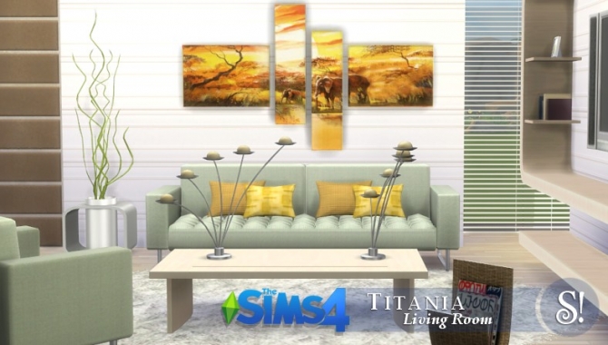 Sims 4 Titania livingroom at SIMcredible! Designs 4