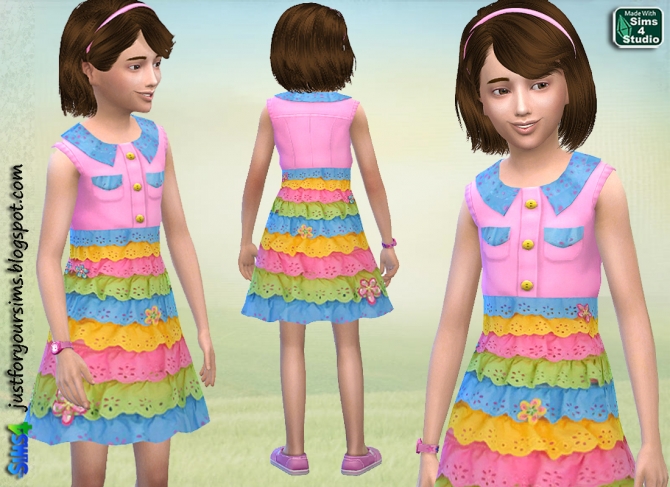 Sims 4 Sweet Pink Dress at Sims and Just Stuff