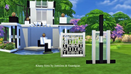 Sims 4 Black & White blocks, columns and walls at Khany Sims