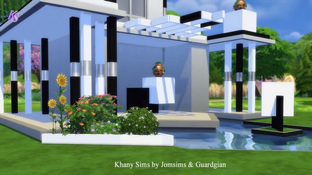 Sims 4 Black & White blocks, columns and walls at Khany Sims