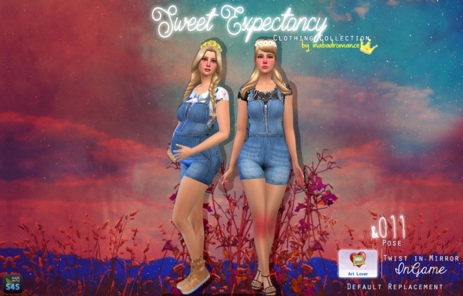 Sims 4 Sweet expectancy outfit at In a bad Romance