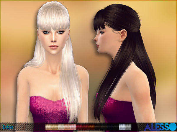 Sims 4 Edge Hair by Alesso at TSR