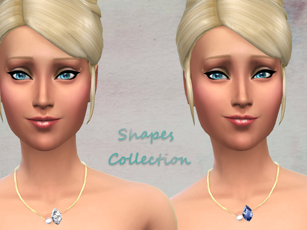 Sims 4 Shapes Necklace Collection by alin2 at TSR
