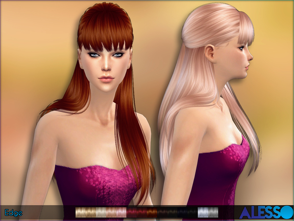 Sims 4 Edge Hair by Alesso at TSR