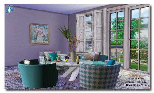 Sims 4 Mango Sims’ Courcelles SAM Dining recolors at Msteaqueen