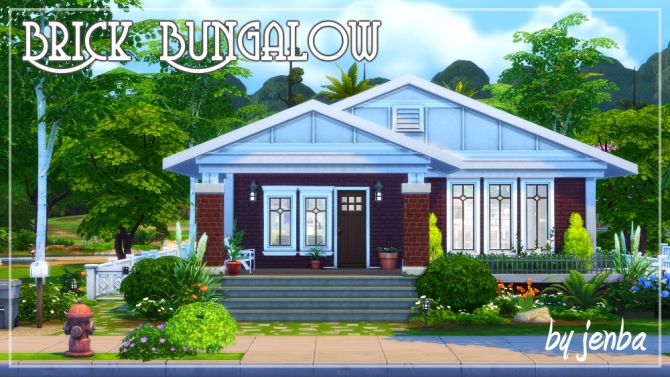 Sims 4 Brick bungalow at Jenba Sims
