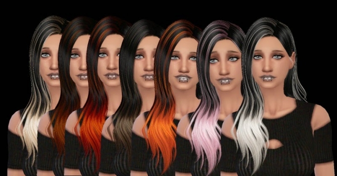 Sims 4 Sintiklias Donna Tipped and solid hair retexture at Dachs Sims