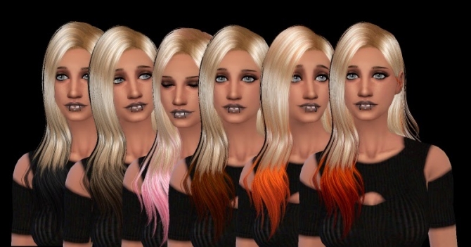 Sims 4 Sintiklias Donna Tipped and solid hair retexture at Dachs Sims
