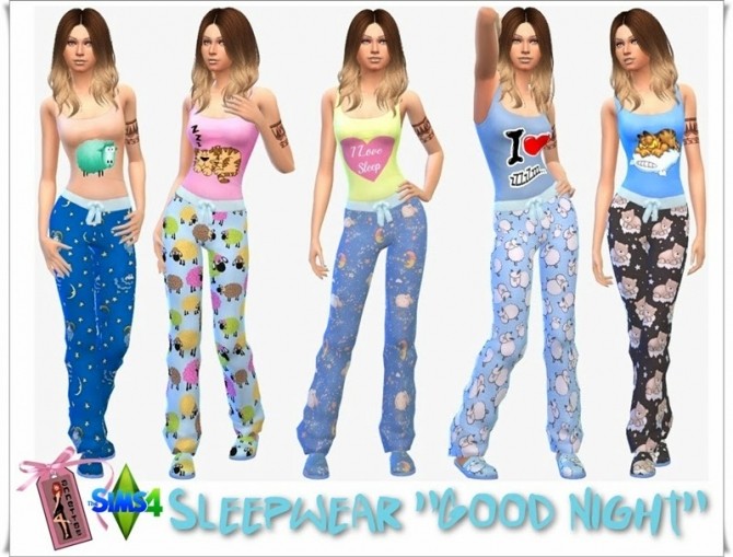 Sims 4 Good Night slepwear at Annett’s Sims 4 Welt