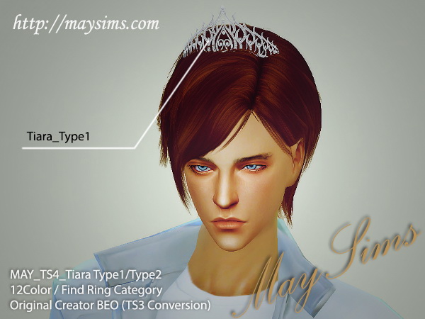 Sims 4 Tiara type 1&2 at May Sims