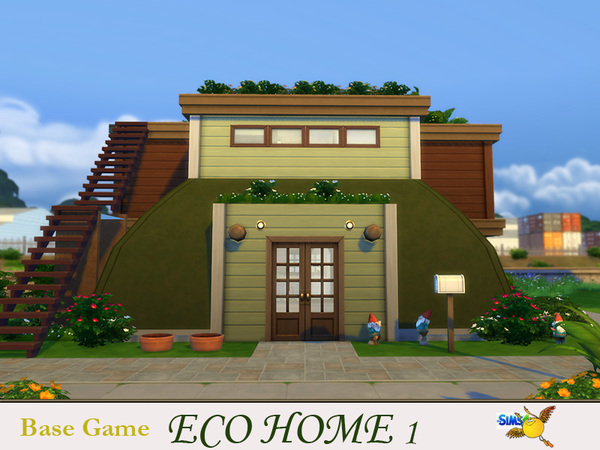 Sims 4 Eco Home 1 by Evi at TSR