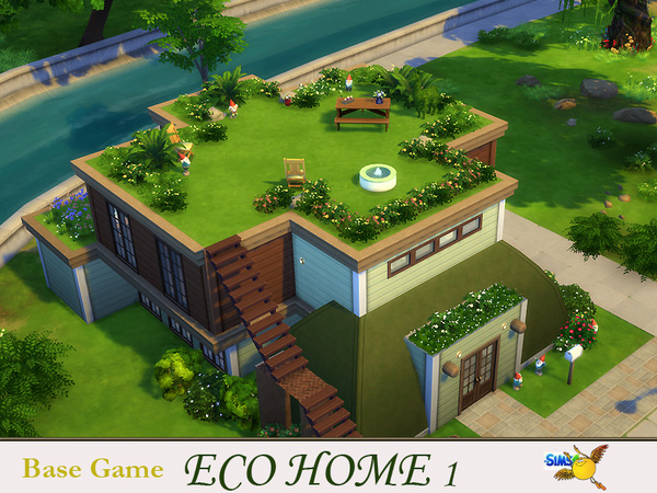 Sims 4 Eco Home 1 by Evi at TSR