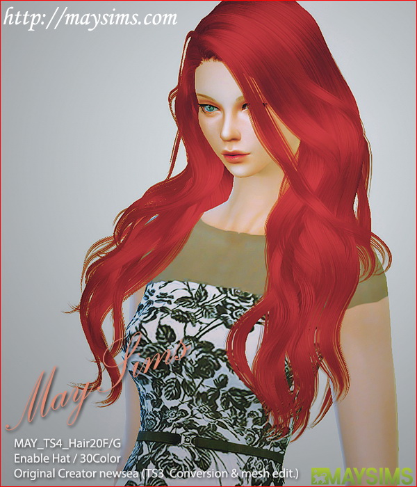 Sims 4 ELA Asked Hair19F (Newsea) at May Sims