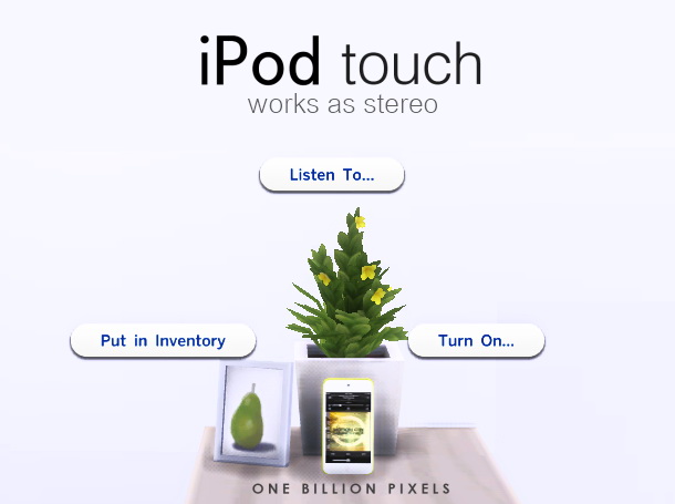 Sims 4 iPod Touch   Functional Stereo at One Billion Pixels