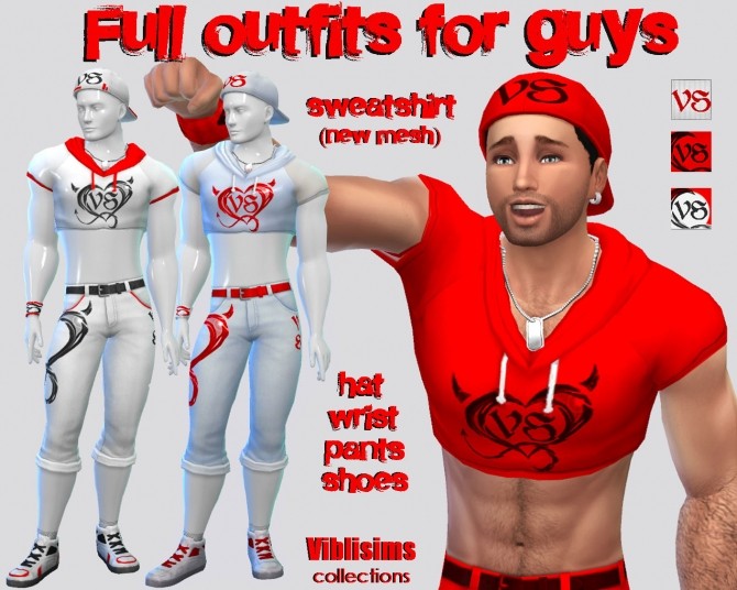 Sims 4 Full outfits for guys by ciaolatino38 at Mod The Sims