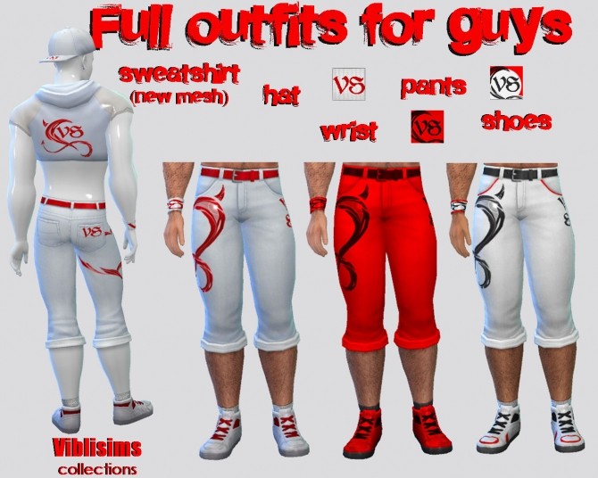 Sims 4 Full outfits for guys by ciaolatino38 at Mod The Sims