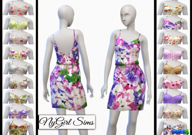 Sims 4 Gathered Spring Dress with Pockets at NyGirl Sims