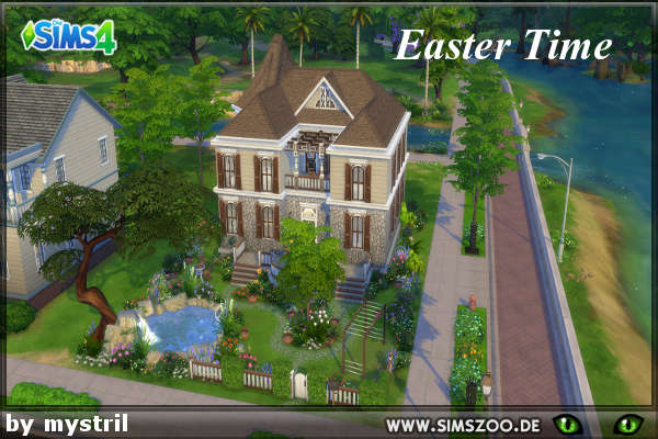 Sims 4 Easter Time house by mystril at Blacky’s Sims Zoo