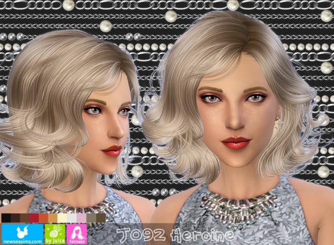 Sims 4 J092 Heroine hair (Pay) at Newsea Sims 4