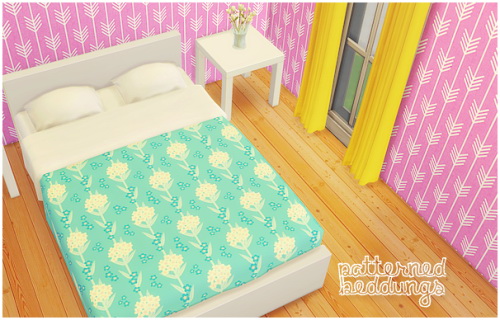 Sims 4 16 Patterned double beddings at Lina Cherie