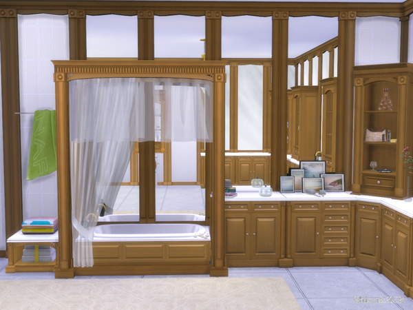 Sims 4 Clive Elegant Bathroom by ShinoKCR at TSR