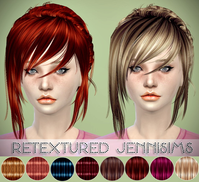Sims 4 Newsea Summer Flavour and Aeolian Bell Hair retextured at Jenni Sims