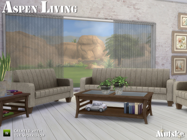 Sims 4 Aspen Livingroom by mutske at TSR