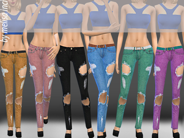Sims 4 Need to Get Frayed Jeans by melisa inci at TSR