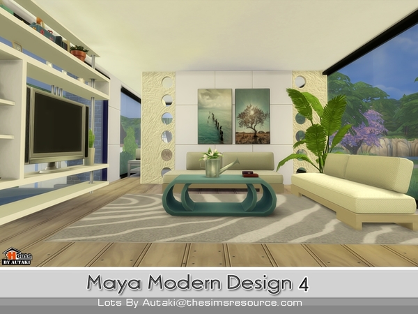 Sims 4 Maya Modern Design 4 house by autaki at TSR