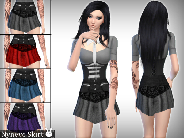 Sims 4 Nyneve Skirt by XxNikkibooxX at TSR