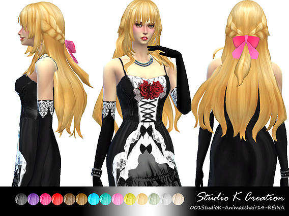 Sims 4 REINA Animate hair 14 at Studio K Creation