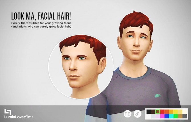 Sims 4 Look Ma facial hair at LumiaLover Sims