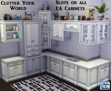 Cabinet Slot Mod for All EA Cabinets by OM & Andrew at Sims 4 Studio